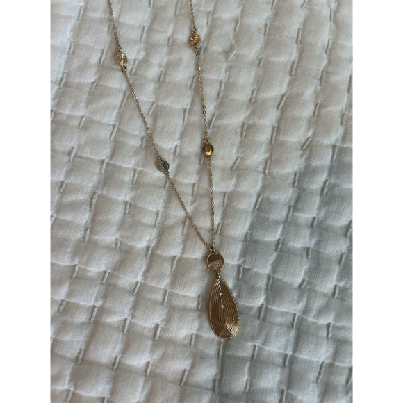 Sonoma Jewelry - Sonoma Gold Toned Necklace With Extender Long Pendant